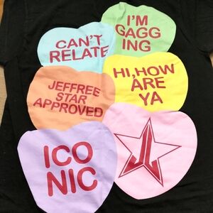 Jeffree Starr Valentine Short sleeve shirt size small
